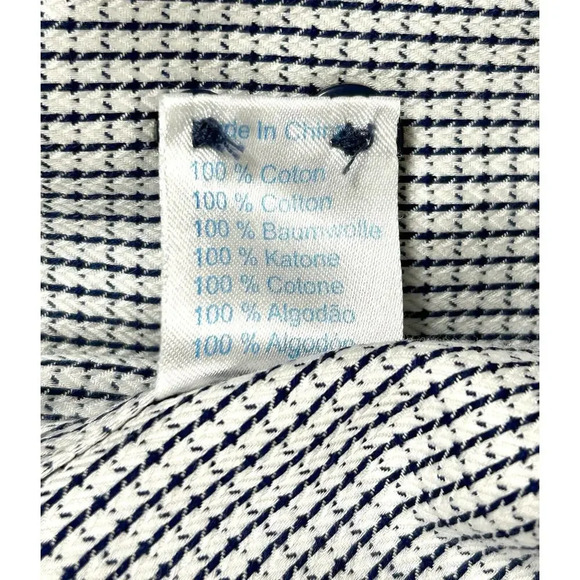 Twillory Dress Shirt Mens Size 16 34/35 Tailored Fit Safe Cotton Non Iron Blue - Picture 10 of 11